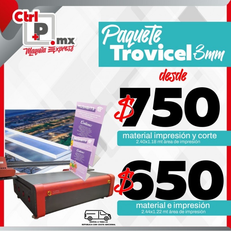 Paquete de Trovicel 3mm